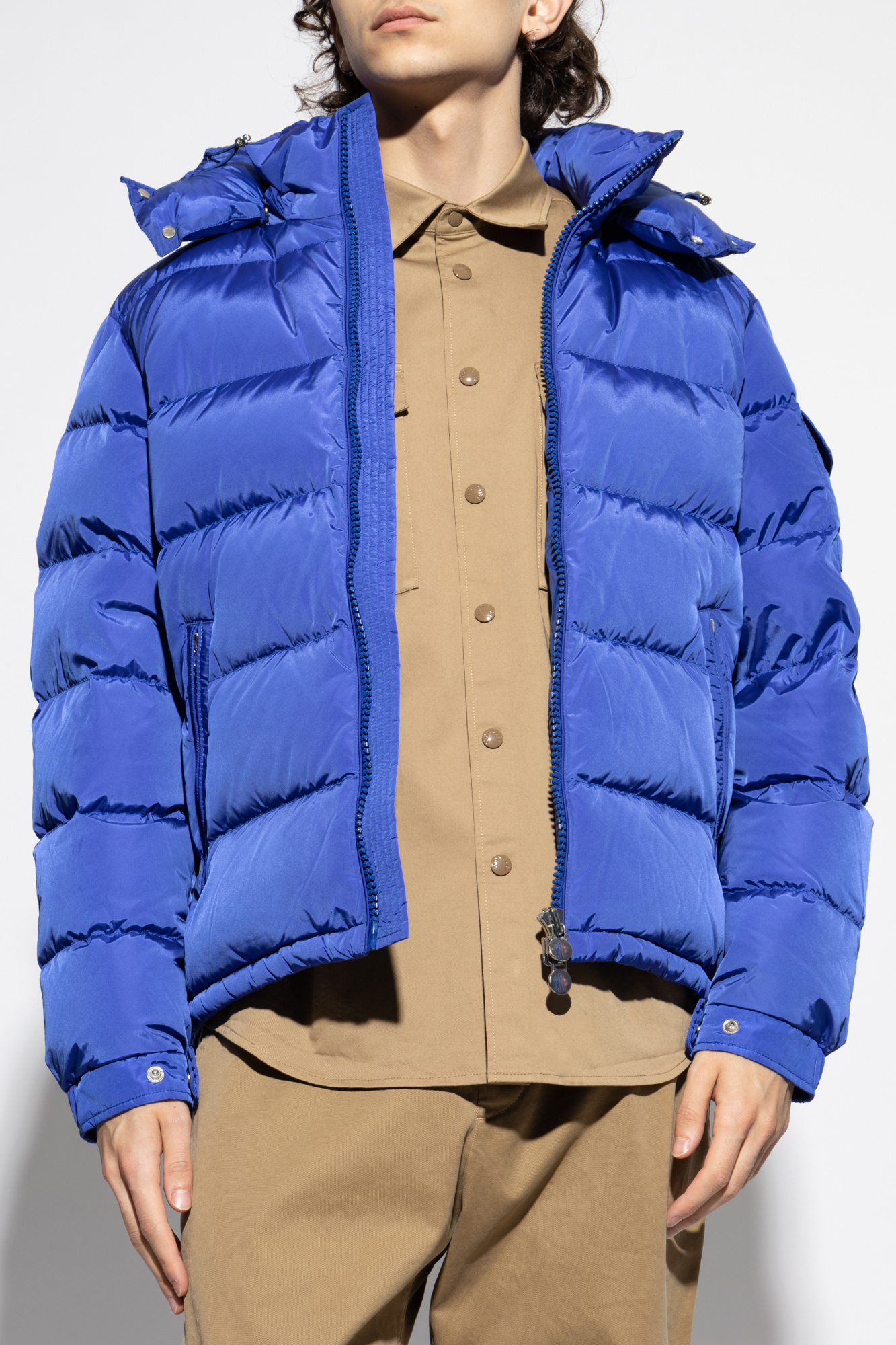 Niebieski Kurtka puchowa `Maya` Moncler - Vitkac Polska